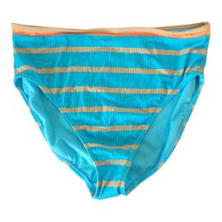 No boundaries Blue striped bikini bottom