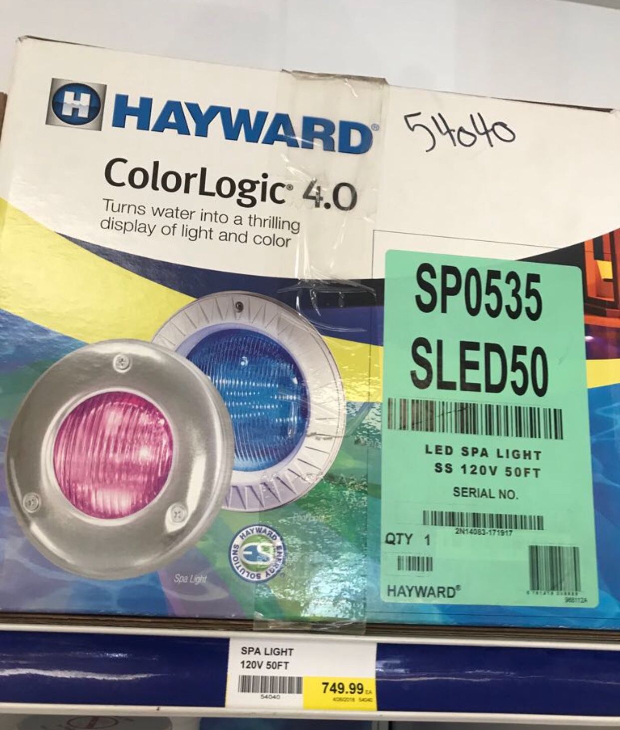 New Hayward colorlogic 4.0 spa pool light