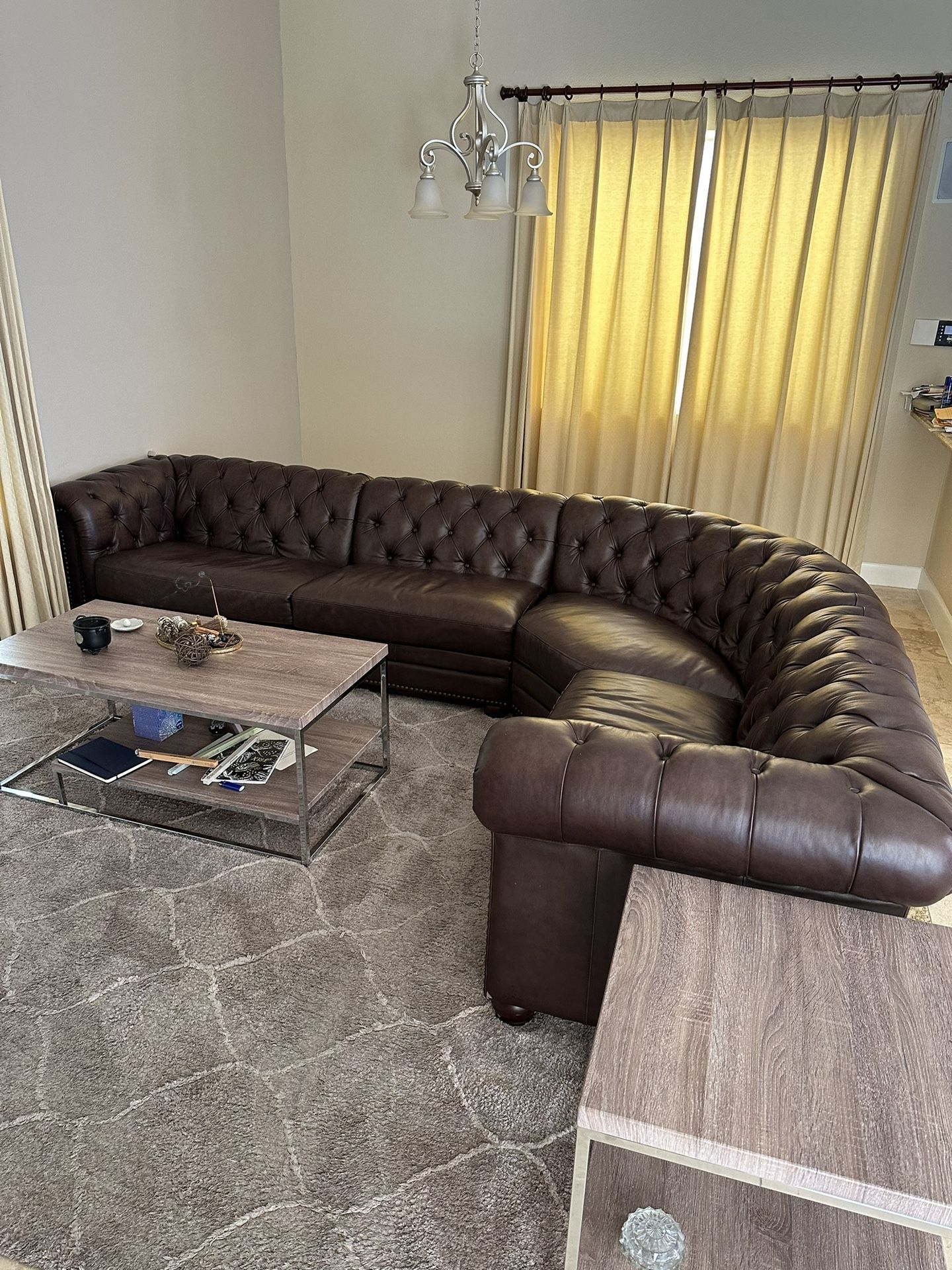 Allington 4 Piece Top Grain Leather Sectional for Sale in El Paso, TX