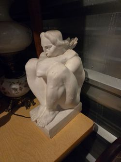 White Plaster Nude Figure Sculpture