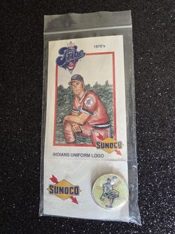 CLEVELAND INDIANS 1991 SUNOCO 1920'S UNIFORM LOGO PIN🎁