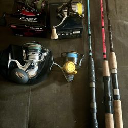 Shimano, Penn, Diawa Crowder, Castaway, Ugly Stik. New Or Like New- Prices Below 