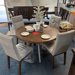 Five piece dining table