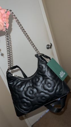 Black Floral Purse