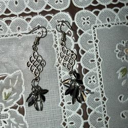 Sterling Silver Celtic Knot Dangle Drop Hook Earrings Irish Charm