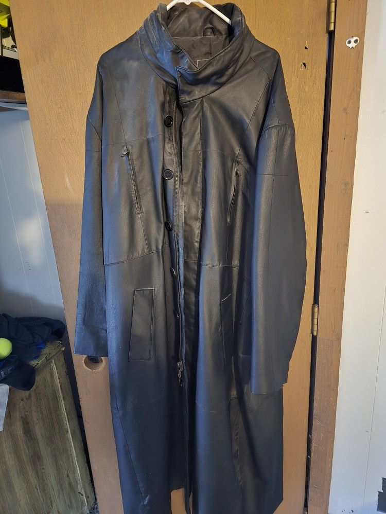 Leather Jacket Trench Coat