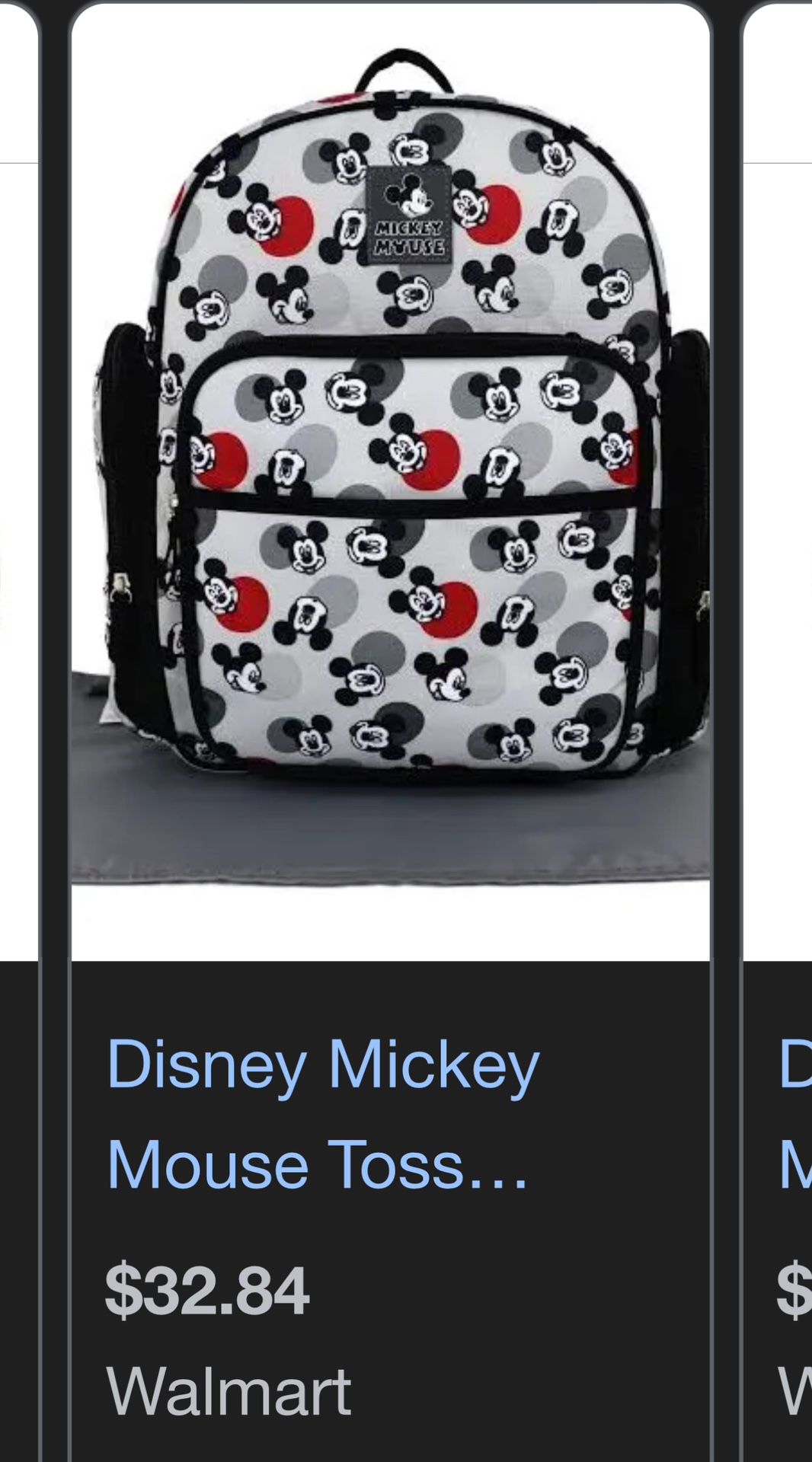 Mickey Mouse Diaper Bag 