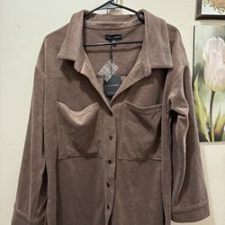 Jluxlabel sweatshirt button  up small