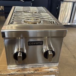 Open box-Coyote 12 Inch Built-In Propane Double Side Burner - C3DBLP