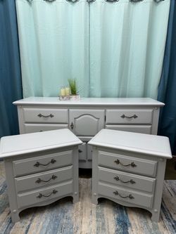 Refinished Dresser and set of nightstands