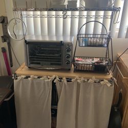 Kitchen Storage Rack - Chrome 14.0"L x 36.25"W x 55.25"H