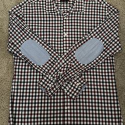 MARC ECKO Plaid / Checker Button Down Cut and Sew Long Sleeve