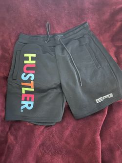Large Black Hustle Shorts