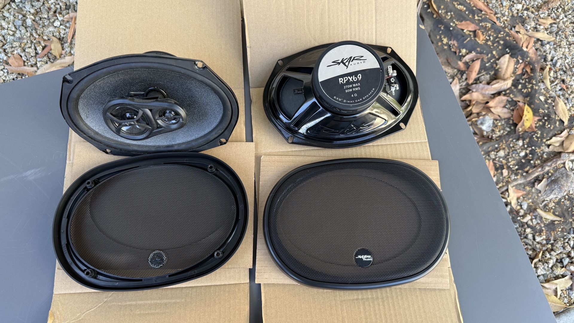 Skar Audio RPX69 6x9” 3-Way Coaxial Car Speakers – 270W Max / 90W RMS – Pair