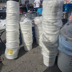 Lot of Empty  Buckets
