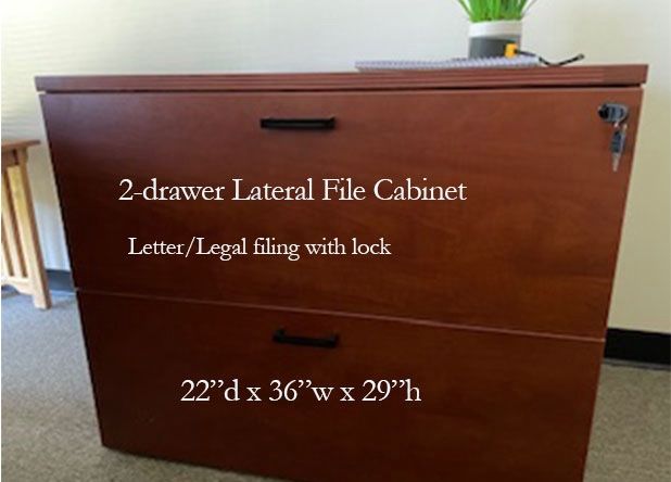 2 Drawer Solid Wood File Cabinet