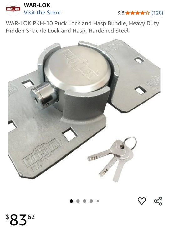 WARLOK Heavy Duty Puck Lock Set - New
