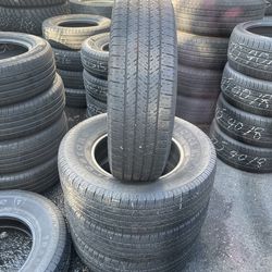 LT225/75R16 Firestone 225/75/16 LT set of 4 matching used tires in great condition. 250$ for 4 tires plus tax.  Mount available but not included. Whee