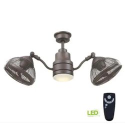 Pendersen 42 in. Integrated LED Indoor/Outdoor Espresso Bronze Ceiling Fan with Light Kit and Remote Control