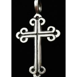 2.3" x 1.25" Heavy Solid Sterling Silver (Rare) Cross Pendant, signed, "Queen Baby"