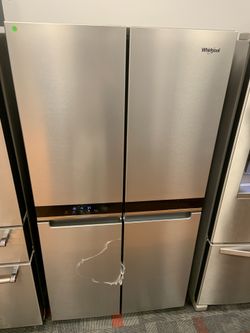 Whirlpool 36” 4-Door FLEX Refrigerator - Interior Ice Maker - LED - Sleek Counter Depth Design