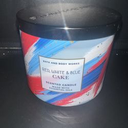 Red, White, Blue Cake Candle From Bath And Body Works 