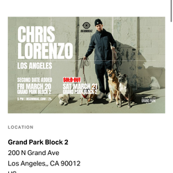 Chris Lorenzo Saturday GA