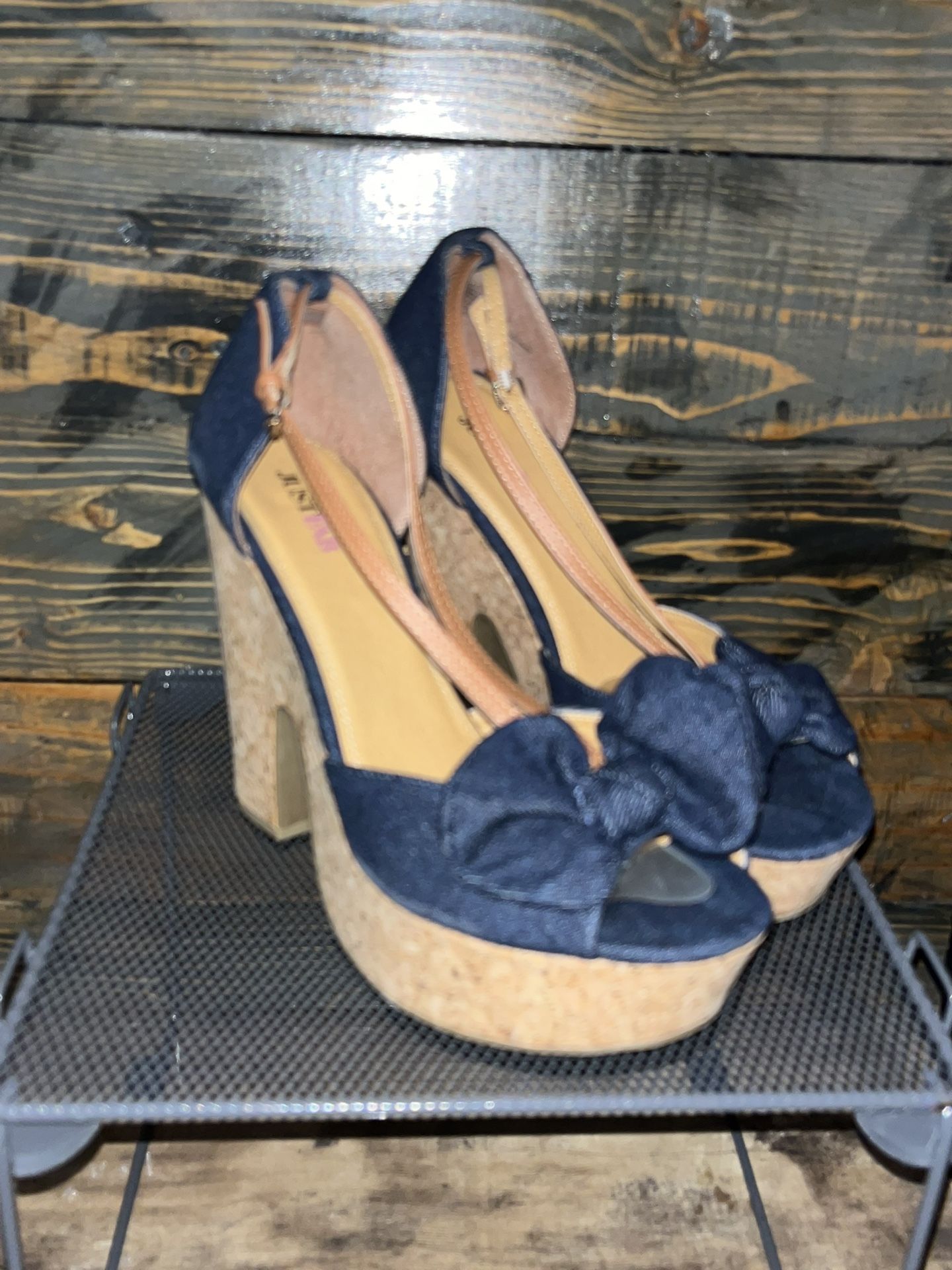 Denim Wedges