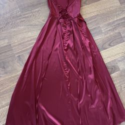 X Small Burgundy Colored Dress With Slit Brand New