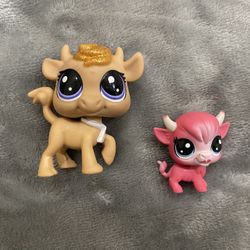 LPS Cow & Mini Cow Lot (2)