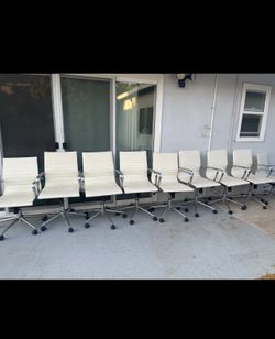 White Leather Chairs