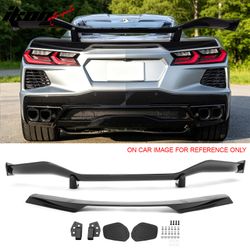 Fits 2020-2026 Corvette C8 Z07 Dry Carbon Fiber Trunk Spoiler + Pearl Panel +Bracket