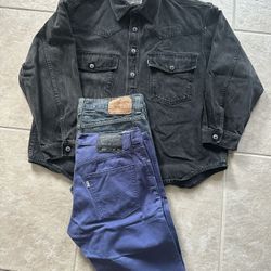 Lot of Levi Jeans and Jacket 