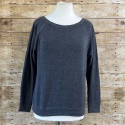 FULL TILT Women's Small Charcoal Heather Gray Lightweight Long Sleeve Sweatshirt
