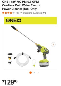 Ryobi 18 volt pressure washer