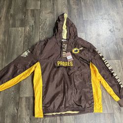  Mitchell & Ness San Diego Padres Lightweight 1/2 Pullover Jacket Men’s Size XL