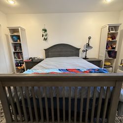 Full size bedroom set with side tables