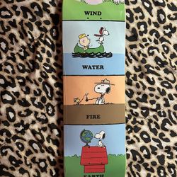 RARE Element Peanuts Skateboard Deck 8.5”Earth Wind Fire Water Charlie Brown