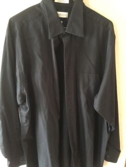 Van Hussen black dress shirt 17 1/2 34/35