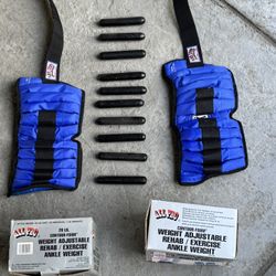 All Pro Adjustable 20 lb Ankle Weights - 2 Sets