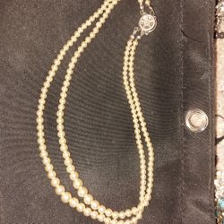 Antique Pearl Necklace With 925 Clasps