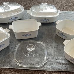 Vintage Blue Cornflower Corningware