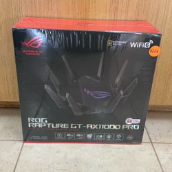 ASUS REPUBLIC OF GAMERS ROG RAPTURE GT-AX11000 PRO WiFi 6 TRI-BAND GAMING ROUTER.