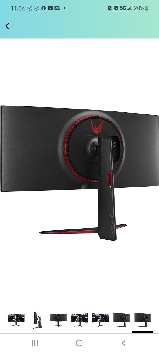 LG 34GP83A B 34 Inch 21: UltraGear Curved QHD (3440 x 1440) 1ms