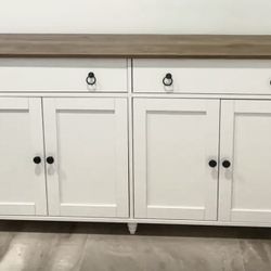 Modern White Versatile Sideboard Buffet Storage Cabinet 
