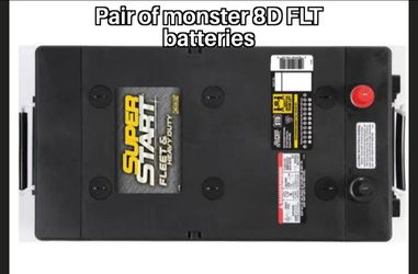 Monster pair of diesel 8D FLT batteries