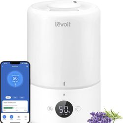 LEVOIT Smart Cool Mist Top Fill Humidifiers for Bedroom with Sensor, Auto Humidity Setting , APP & Voice Control, Essential Oil Diffuser, Ultra Quiet 