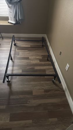 Adjustable metal bed frame