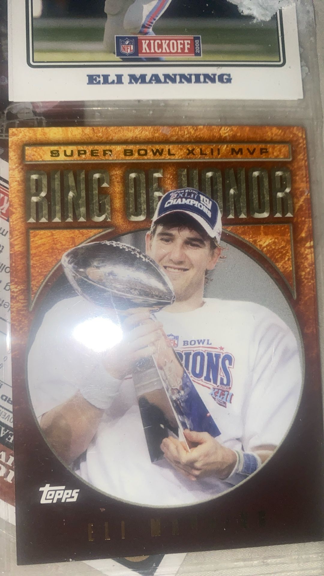 Super Bowl ELI MANNING CARD