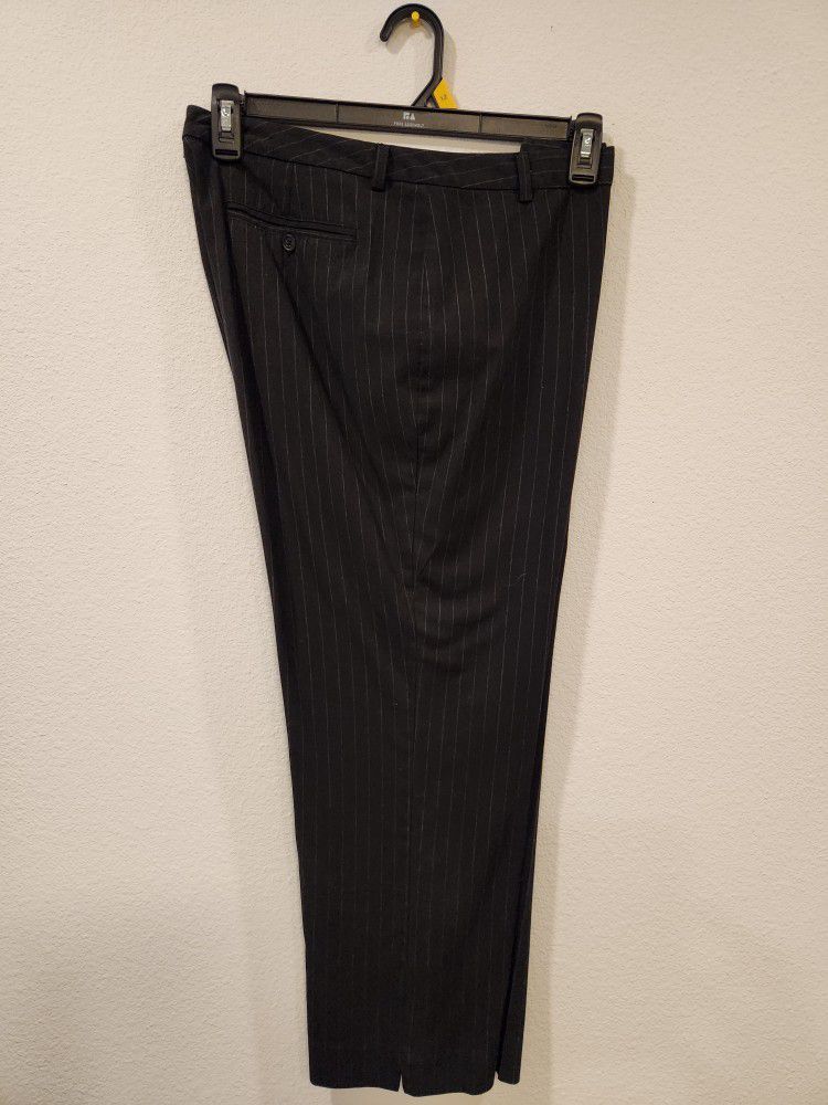 OLD NAVY BLACK/GRAY PIN STRIPE DRESS PANTS SZ 12